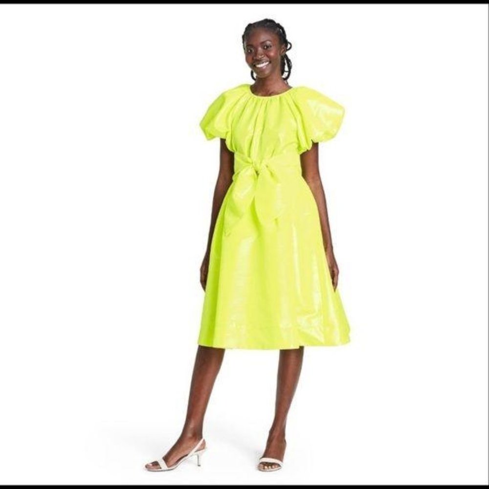 NWT Christopher John Rogers Puff Sleeve Dress M